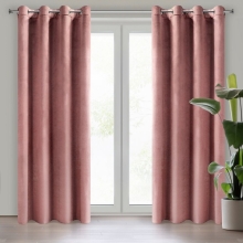 ZASŁONA GOTOWA D91 ROSA 140 X 250 CM CIEMNORÓŻOWY