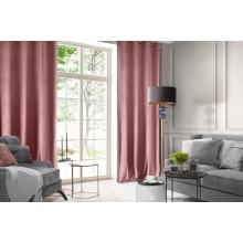 ZASŁONA GOTOWA D91 ROSA 140 X 250 CM CIEMNORÓŻOWY