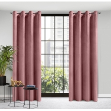 ZASŁONA GOTOWA D91 ROSA 140 X 250 CM CIEMNORÓŻOWY