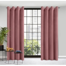 ZASŁONA GOTOWA D91 ROSA 140 X 250 CM CIEMNORÓŻOWY