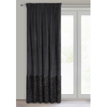 ZASŁONA GOTOWA MARION 2 NA TAŚMIE 140 X 270 CM CZARNY