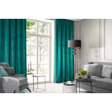 ZASŁONA GOTOWA D91 ROSA NA TAŚMIE 135 X 300 CM CIEMNOTURKUSOWY
