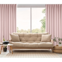 ZASŁONA GOTOWA MILAN NA TAŚMIE 140 X 300 CM PUDROWY RÓŻ