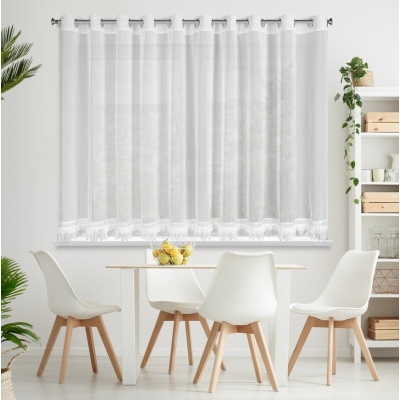 FIRANA GOTOWA KIARA 350 X 150 CM BIAŁY