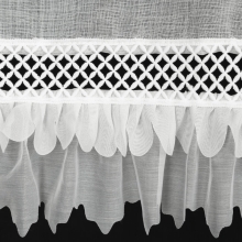 FIRANA GOTOWA KIARA 350 X 150 CM BIAŁY