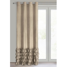 ZASŁONA GOTOWA CARLI 140 X 250 CM CIEMNOBEŻOWY