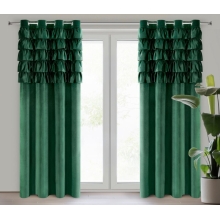 ZASŁONA GOTOWA AURA 140 X 250 CM CIEMNOZIELONY