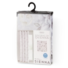ZASŁONA GOTOWA SIENNA 140 X 250 CM SREBRNY