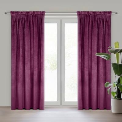 ZASŁONA GOTOWA VILLA NA TAŚMIE 140 X 270 CM FIOLETOWY