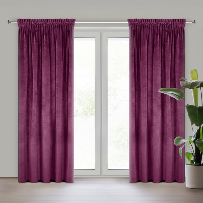 ZASŁONA GOTOWA VILLA NA TAŚMIE 140 X 270 CM FIOLETOWY