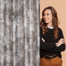 ZASŁONA GOTOWA ESTER 140 X 250 CM STALOWY