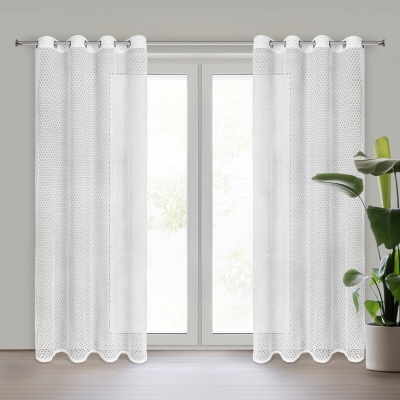 FIRANA GOTOWA CINDY 140 X 250 CM BIAŁY
