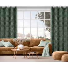 ZASŁONA GOTOWA ALETA 135 X 250 CM CIEMNOZIELONY