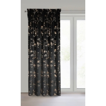 ZASŁONA GOTOWA SELENA NA TAŚMIE 140 X 270 CM CZARNY
