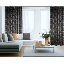 ZASŁONA GOTOWA ELISE 140 X 250 CM CZARNY