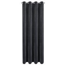 ZASŁONA GOTOWA NITA 140 X 250 CM CZARNY