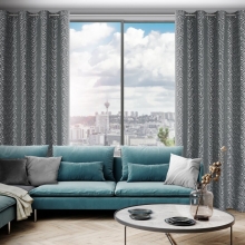 ZASŁONA GOTOWA SEMI 140 X 250 CM STALOWY