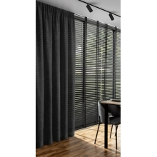 ZASŁONA GOTOWA REINA NA TAŚMIE 135 X 270 CM CZARNY