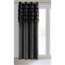 ZASŁONA GOTOWA AURA 140 X 250 CM CZARNY