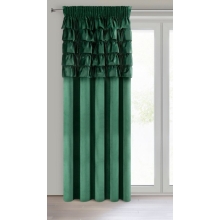 ZASŁONA GOTOWA AURA NA TAŚMIE 140 X 270 CM CIEMNOZIELONY
