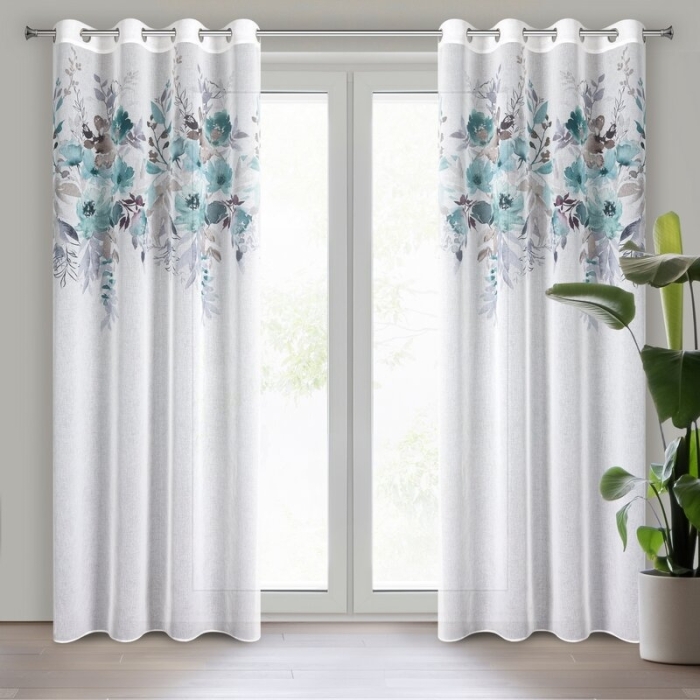 ZASŁONA GOTOWA D91 GRETA 140 X 250 CM BIAŁY