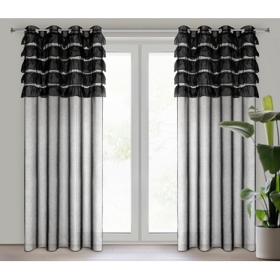 FIRANA GOTOWA AURA 140 X 250 CM CZARNY