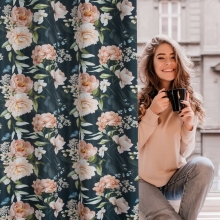 ZASŁONA GOTOWA SALMA 140 X 270 CM CZARNY
