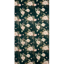 ZASŁONA GOTOWA ROSE NA TAŚMIE 135 X 270 CM CIEMNOZIELONY