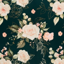 ZASŁONA GOTOWA ROSE NA TAŚMIE 135 X 270 CM CIEMNOZIELONY