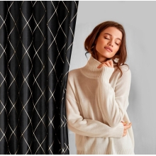 ZASŁONA DEKORACYJNA PIERRE CARDIN MARGO 140 X 250 CM CZARNY