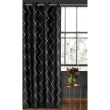 ZASŁONA DEKORACYJNA PIERRE CARDIN MARGO 140 X 250 CM CZARNY