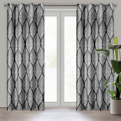 ZASŁONA GOTOWA ELOISA 140 X 250 CM CZARNY