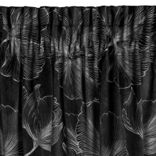ZASŁONA GOTOWA STELLA NA TAŚMIE 140 X 300 CM CZARNY
