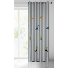 ZASŁONA GOTOWA DINO 140 X 250 CM SREBRNY
