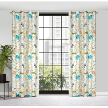 ZASŁONA GOTOWA JUNGLE 140 X 250 CM BIAŁY