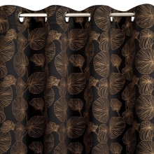 ZASŁONA GOTOWA MARIGOLD 140 X 250 CM CZARNY