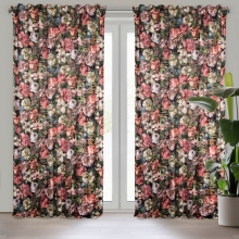 ZASŁONA GOTOWA PEONIA NA TAŚMIE 140 X 270 CM BORDOWY