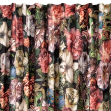 ZASŁONA GOTOWA PEONIA NA TAŚMIE 140 X 270 CM BORDOWY