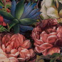ZASŁONA GOTOWA PEONIA NA TAŚMIE 140 X 270 CM BORDOWY