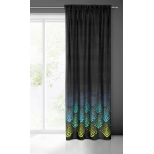 ZASŁONA GOTOWA ANGELINA NA TAŚMIE 140 X 270 CM CZARNY