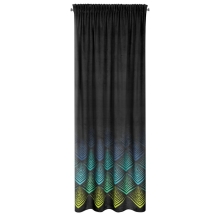 ZASŁONA GOTOWA ANGELINA NA TAŚMIE 140 X 270 CM CZARNY