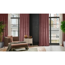 ZASŁONA GOTOWA D91 ROSA NA TAŚMIE 140 X 270 CM CIEMNORÓŻOWY
