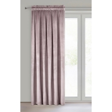 ZASŁONA GOTOWA D91 ROSA NA TAŚMIE 140 X 270 CM PUDROWY RÓŻ
