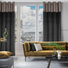 ZASŁONA GOTOWA D91 AGNES 140 X 250 CM CZARNY