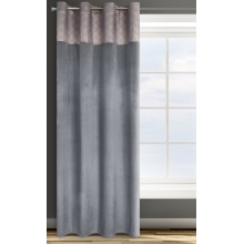 ZASŁONA GOTOWA D91 AGNES 140 X 250 CM GRAFITOWY