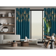 ZASŁONA GOTOWA HARMONY 140 X 250 CM CIEMNOTURKUSOWY