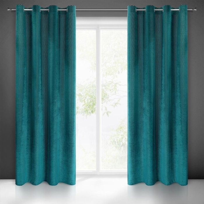 ZASŁONA GOTOWA LUSSI 140 X 250 CM CIEMNOTURKUSOWY