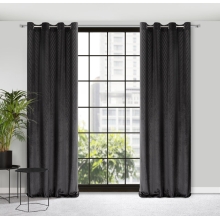 ZASŁONA GOTOWA LUSSI 140 X 250 CM CZARNY