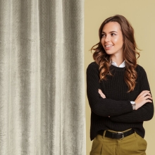 ZASŁONA GOTOWA LUSSI 140 X 250 CM CIEMNOBEŻOWY