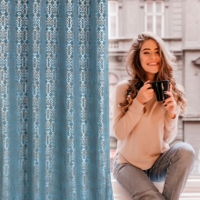 ZASŁONA GOTOWA LAURA 140 X 250 CM NIEBIESKI